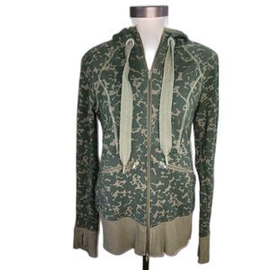 Cabi Full Zip Green Camo Hoodie Jacket Size XS